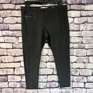 Travel Smith Gray Pull On Ankle Leggings Size 18P